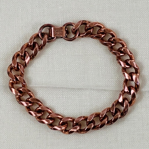 Jewelry - Copper Curb Chain Bracelet Curb Chain 41 Grams